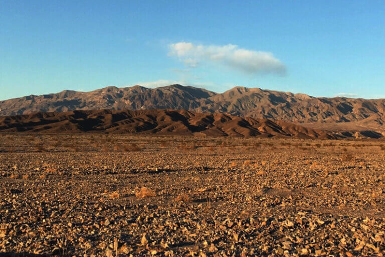 Imagem ensolarada do Vale da Morte, na Califórnia, ilustra o post cujo título diz que uma planta do Vale da Morte revela plano para culturas resistentes ao calor.