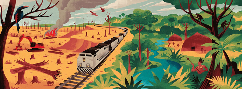 Imagem ilustrativa do post cujo título pergunta: a Ferrovia Brasil-Peru promete atalho para China, mas a que custo?
