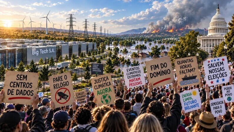 Imagem de pessoas mostrando cartazes de protesto em passeata ambiental ilustra o post cujo título diz: Do que as equipes de sustentabilidade devem se preparar.